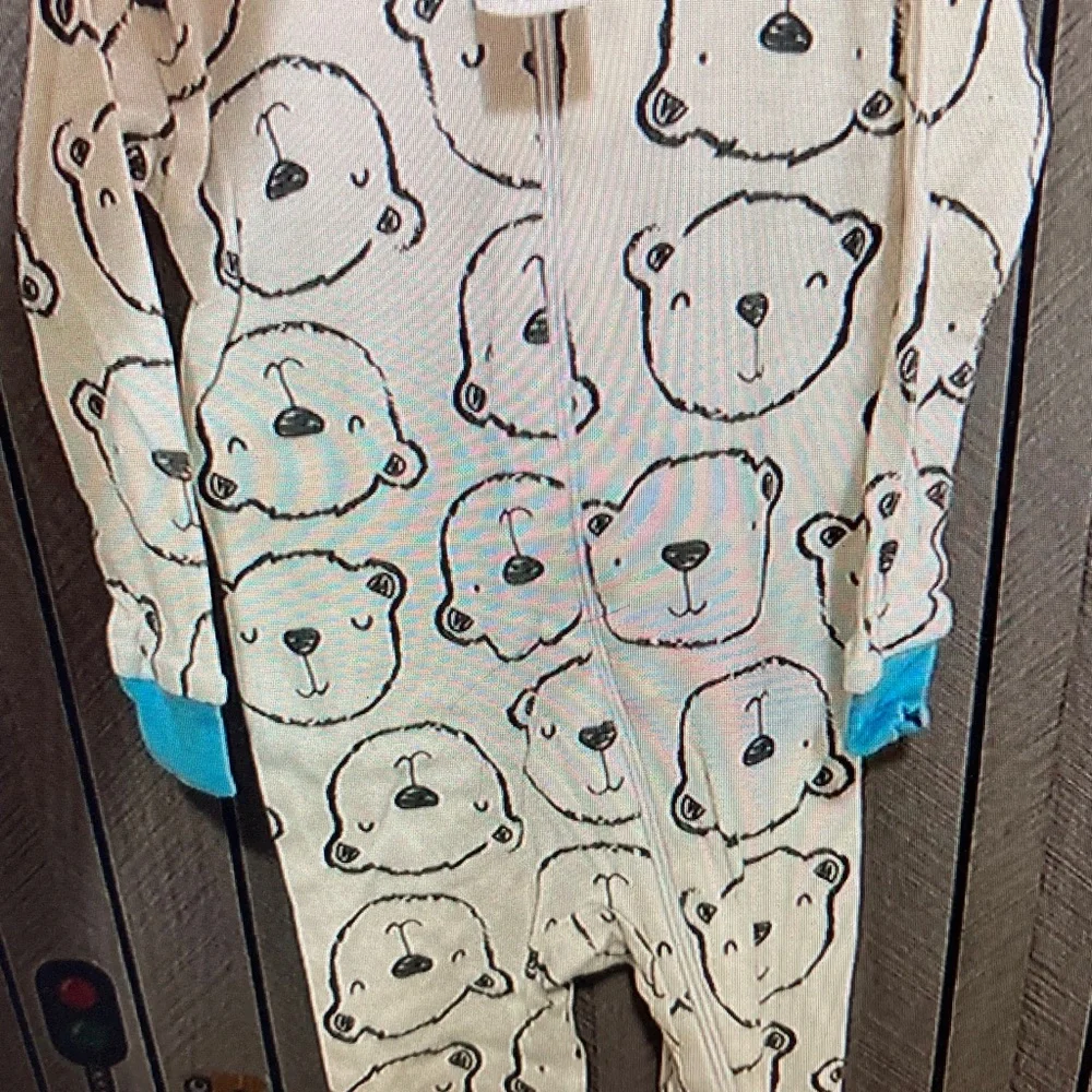 Cozy Bear Print Kids Pajamas
